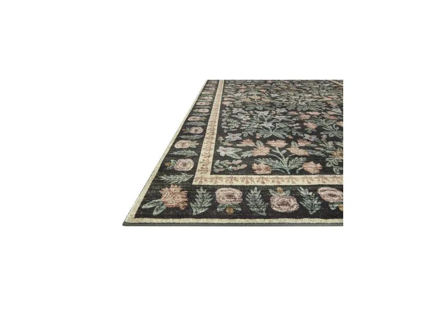 Eden EDE02 Mughal Garden Black 3'6" x 5'6" Rug