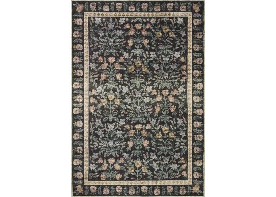 Eden EDE02 Mughal Garden Black 3'6" x 5'6" Rug