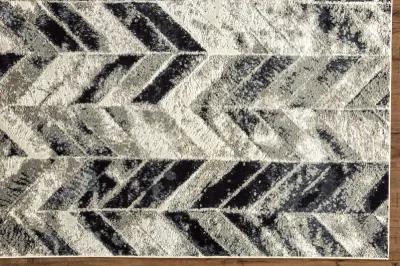 Micah 3048F Black/Gray/Silver 2'10" x 7'10" Rug