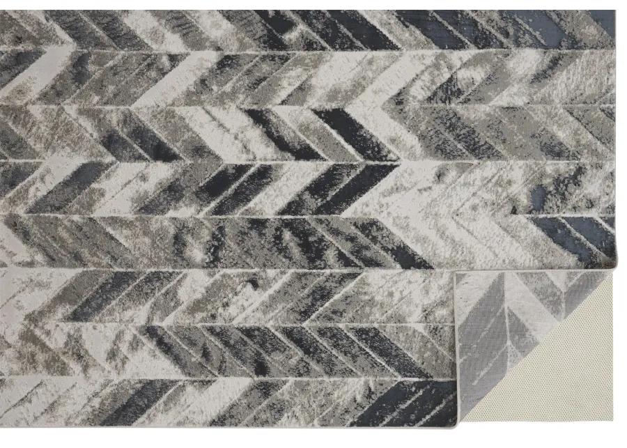 Micah 3048F Black/Gray/Silver 2'10" x 7'10" Rug