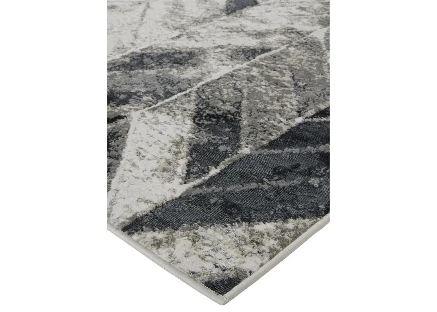 Micah 3048F Black/Gray/Silver 2'10" x 7'10" Rug