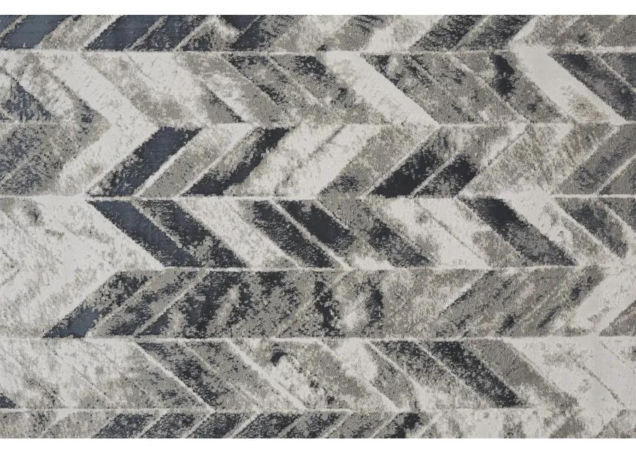 Micah 3048F Black/Gray/Silver 2'10" x 7'10" Rug