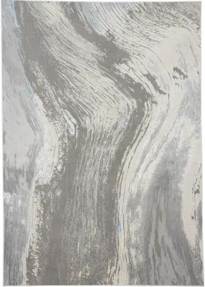 Azure 3524F Gray/Ivory/Blue 1'8" x 2'10" Rug