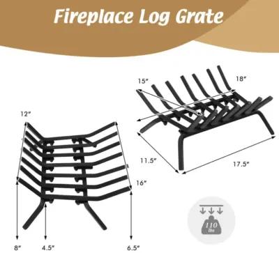 Hivvago 31/25/18 Inch Fireplace Grate for Outdoor Fire Pit