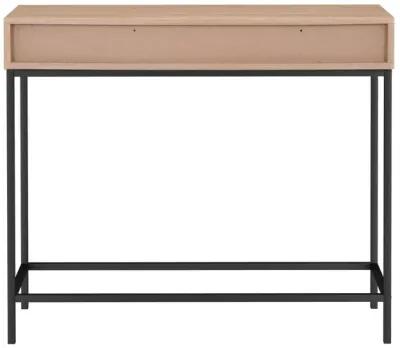 Jarrel 2 Drawer Console Table with Black Metal Legs