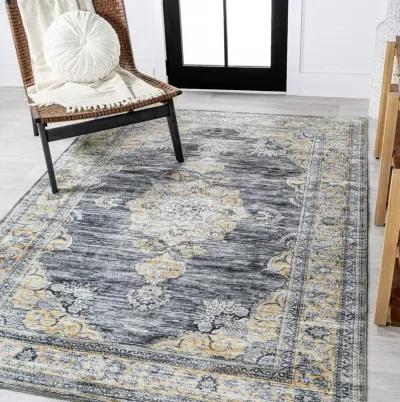 Bausch Bohemian Distressed Chenille Machine-Washable Area Rug