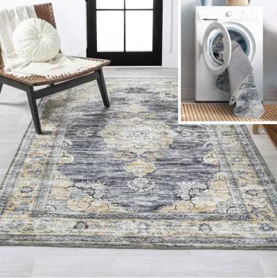 Bausch Bohemian Distressed Chenille Machine-Washable Area Rug