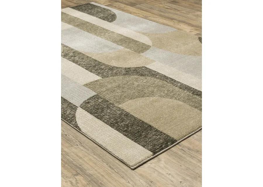 Strada 8'6" x 11'7" Brown Rug