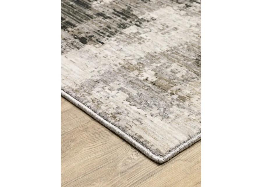 Nebulous 2'3" x 7'6" Grey Rug