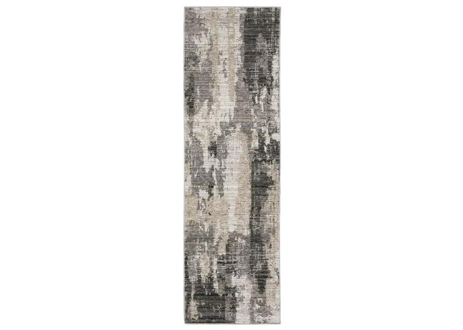 Nebulous 2'3" x 7'6" Grey Rug