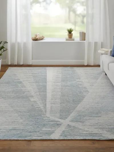 Brighton 69CHF 7'9" x 9'9" Blue/Ivory/Silver Rug