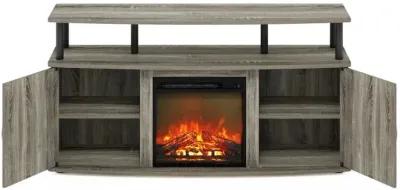 Fireplace Entertainment Center with Doors Storage Cabinet for TV up to 55 Inch