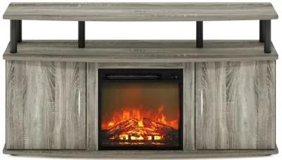 Fireplace Entertainment Center with Doors Storage Cabinet for TV up to 55 Inch