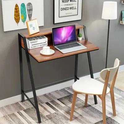 2 Tier Computer Desk PC Laptop Table Study Writing Home Office Workstation