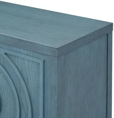 Merax Retro Circular Groove Door Sideboard