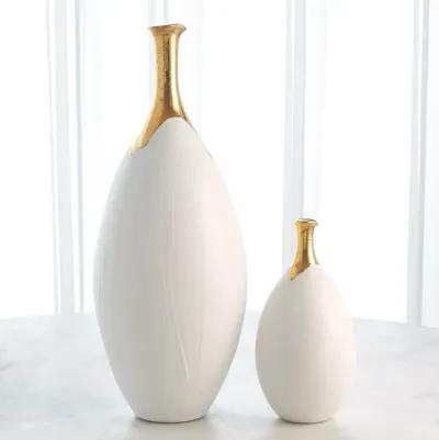 Large Dipped Golden Crackle Vase