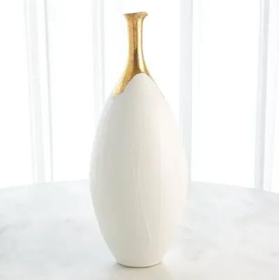 Large Dipped Golden Crackle Vase