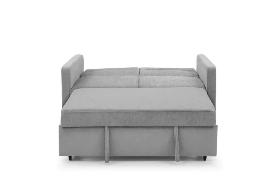 Loveseats Sofa Bed With Pull-Out Bed, Adjustable Back And Two Arm Pocket