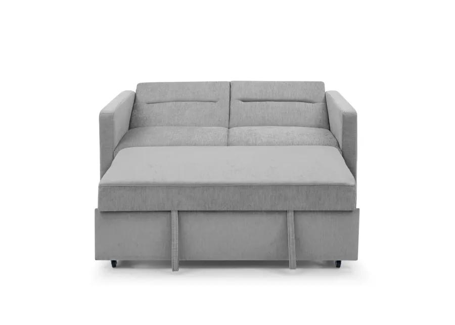 Loveseats Sofa Bed With Pull-Out Bed, Adjustable Back And Two Arm Pocket