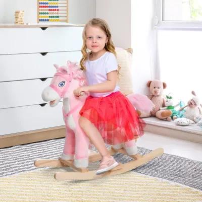 Pink Pony Pal: Plush Rocking Horse with Sounds & Swinging Tail