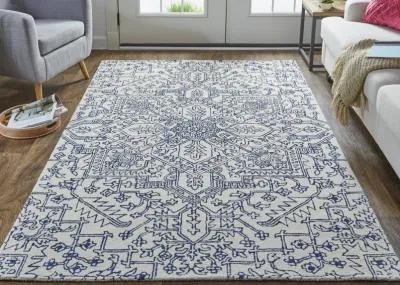 Belfort 8778F Ivory/Blue 5' x 8' Rug