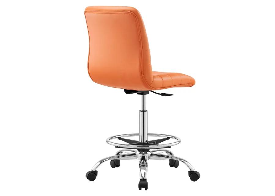 Modway Furniture - Ripple Armless Vegan Leather Drafting Chair