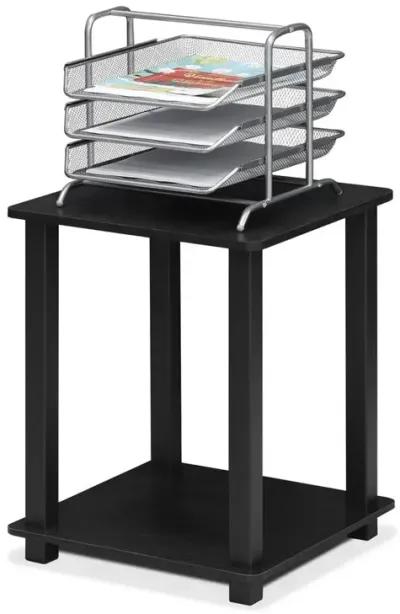 Simplistic End Table, Set of Two, Americano/Black