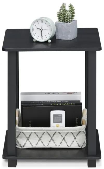 Simplistic End Table, Set of Two, Americano/Black