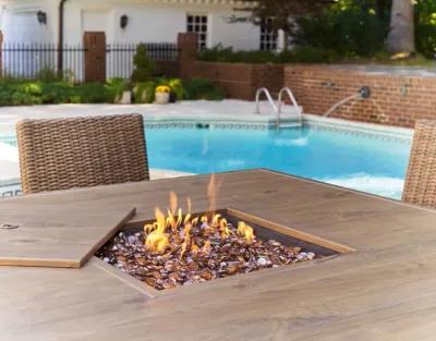 Walton Bridge Outdoor Bar Table with Fire Pit