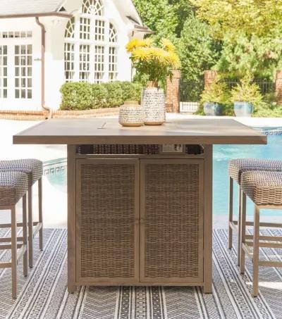 Walton Bridge Outdoor Bar Table with Fire Pit