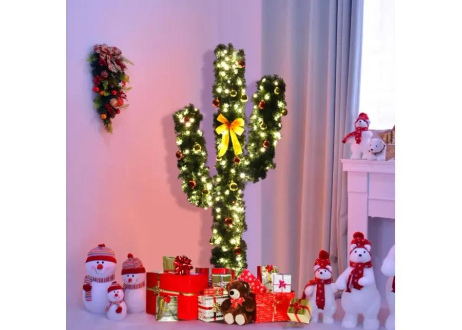 Hivago Artificial Cactus Christmas Tree with Lights