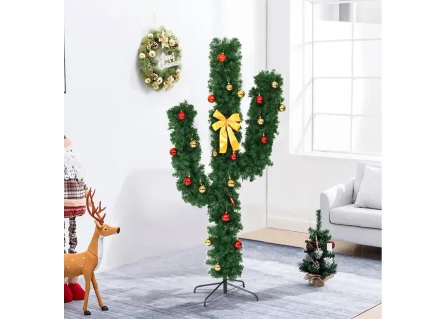 Hivago Artificial Cactus Christmas Tree with Lights