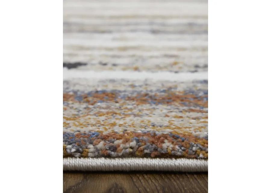 Gilmore 39MQF 5'3" x 8' Ivory/Orange/Gray Rug