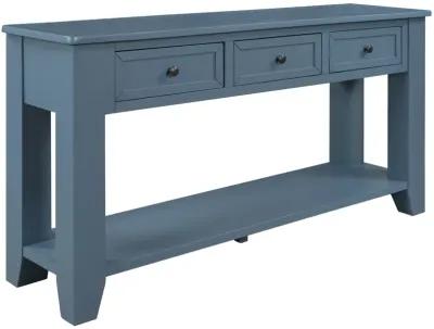 55" Modern Console Table Sofa Table For Living Room With 3 Drawers And 1 Shelf