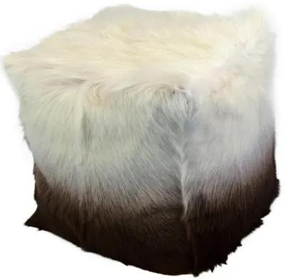 Moe�s Goat Fur Pouf Cappuccino Ombre