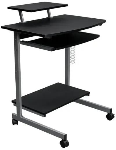 Compact Computer Cart With Storage . Color: Graphite