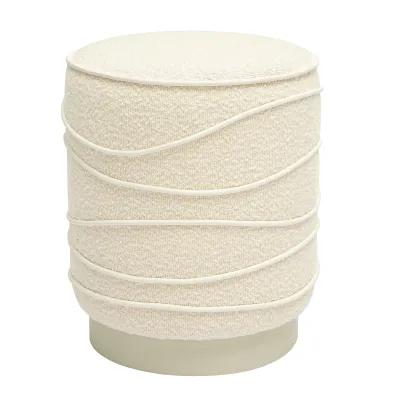 Nero Cream Boucle Ottoman