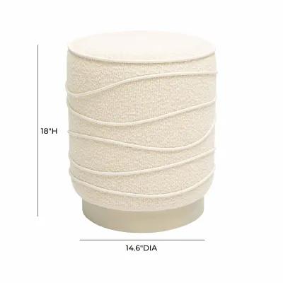 Nero Cream Boucle Ottoman