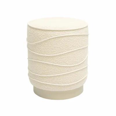 Nero Cream Boucle Ottoman