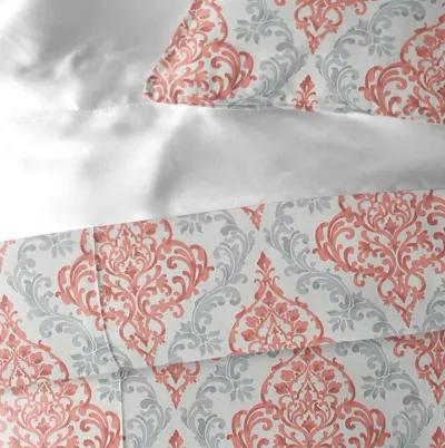 6ix Tailors Fine Linens Adira Coral Duvet Cover Set