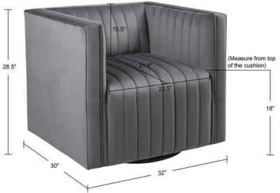 Sikora Channel Tufted Swivel Armchair