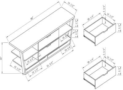 TV Stand Brown Walnut