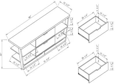 TV Stand Brown Walnut