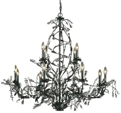 Circeo 38'' Wide 12-Light Silver Chandelier