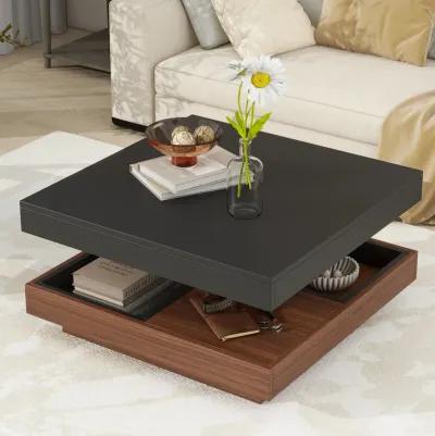 Merax Modern Square Rotating Coffee Table