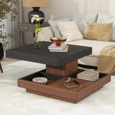 Merax Modern Square Rotating Coffee Table