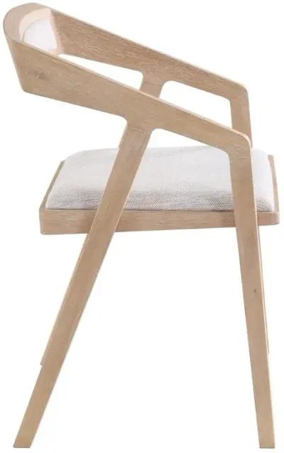 Moe's Home Collection Padma Oak Arm Chair Light Grey