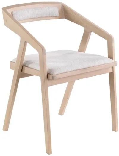 Moe's Home Collection Padma Oak Arm Chair Light Grey