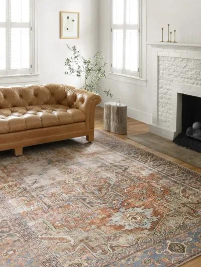 Loren LQ15 Terracotta/Sky 3'6" x 5'6" Rug