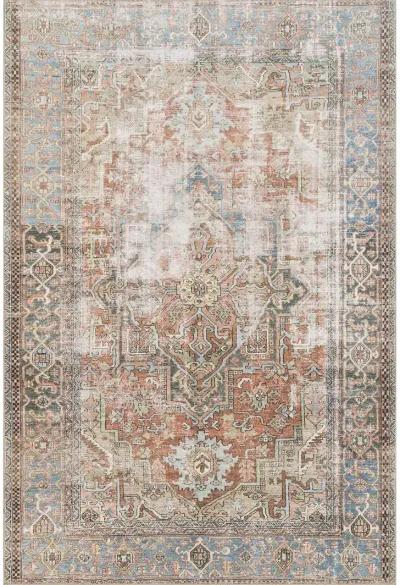 Loren LQ15 Terracotta/Sky 3'6" x 5'6" Rug